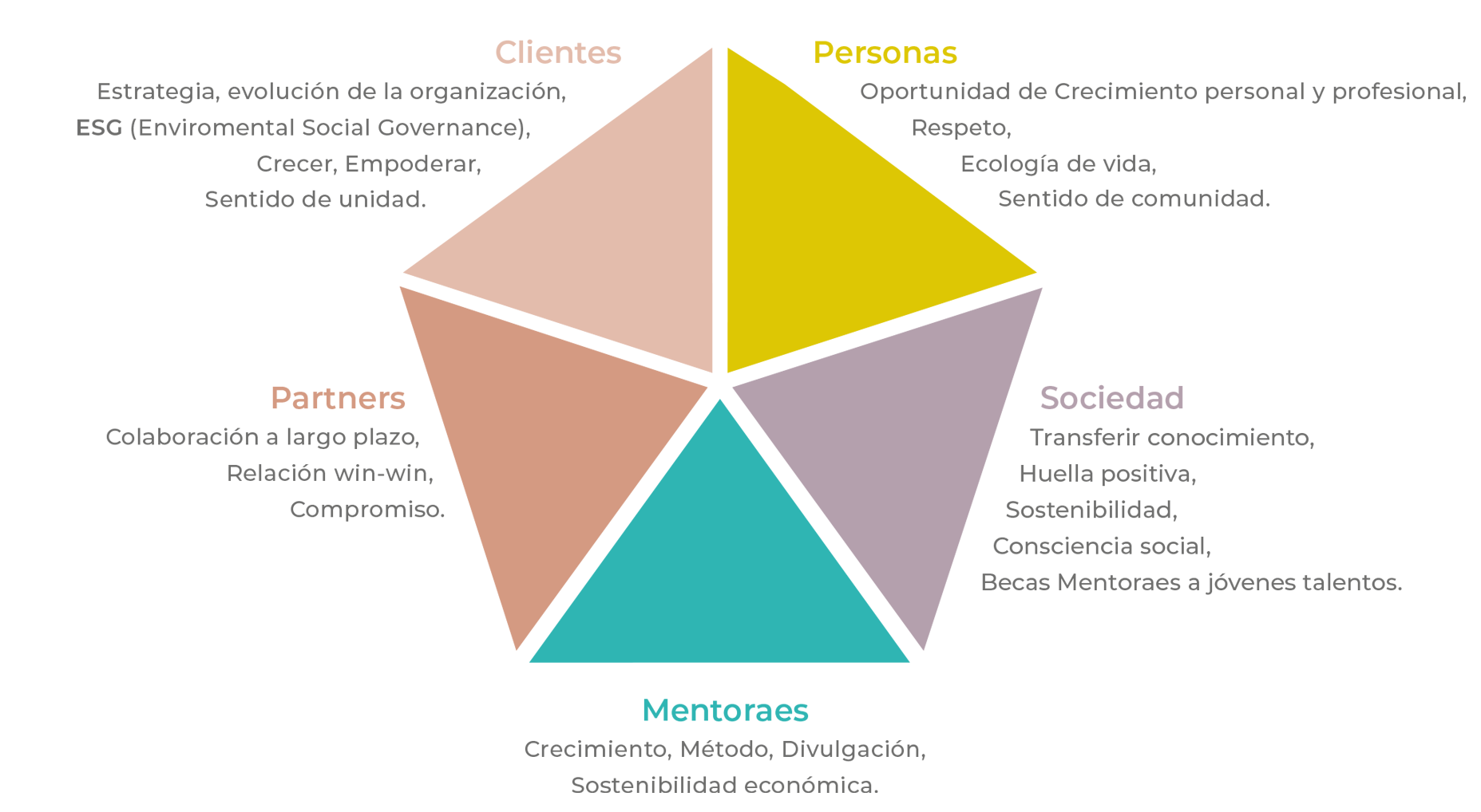 Mentoraes. Nuestros valores.